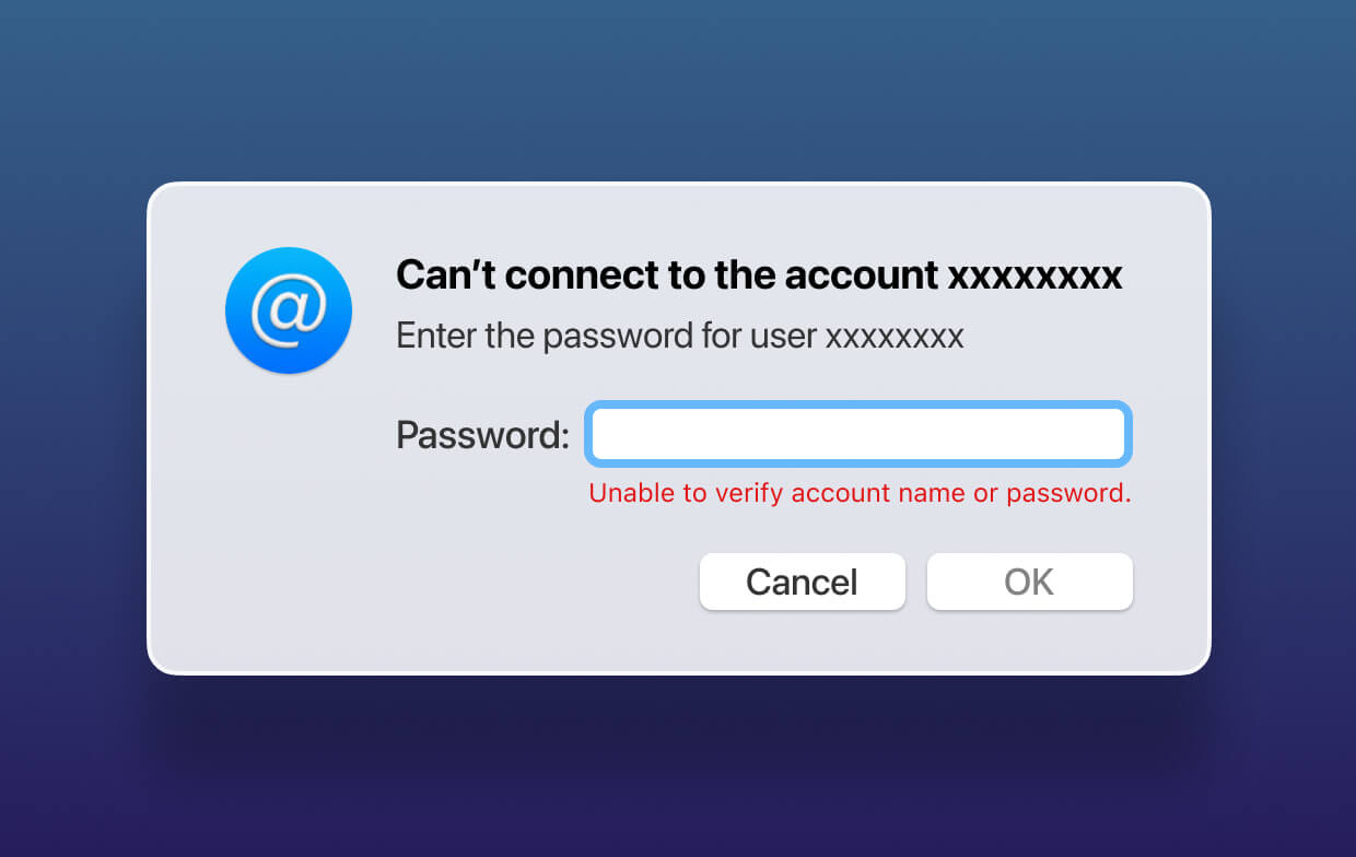 update password for internet accounts in mac pro
